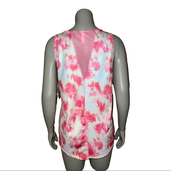 ID Ideology Women's Morning Glory Tie-Dyed Mesh Back Tank Top Medium NWT - Picture 3 of 10